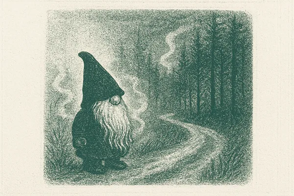 Mötte en tomte vid vägen