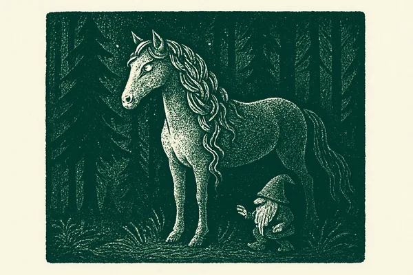 Tomte och flätad man.